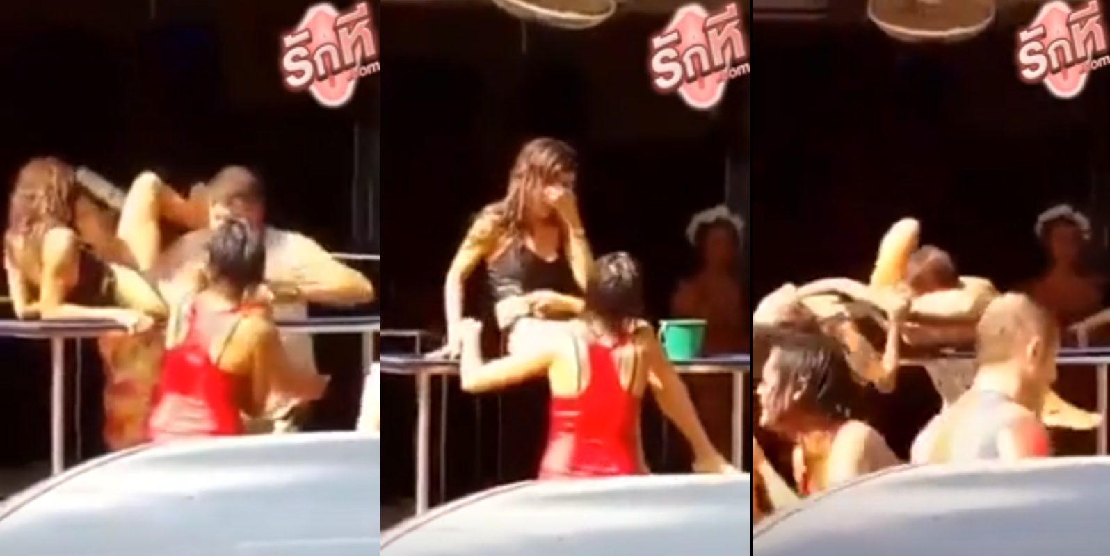 คลิปหลุด สงกรานต์ สาวสวยเมาเสื้อดำโดนฝรั่งเดินมาจับแหกขาเบรินหีคาโต๊ะเลยใจได้จัด